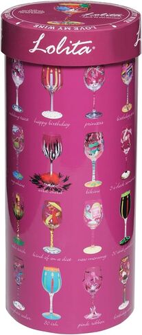 Lolita My Tiara Artisan Painted Wine Glass Gift in Saudi Arabia