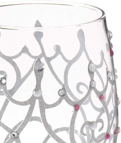 Lolita My Tiara Artisan Painted Wine Glass Gift in Saudi Arabia