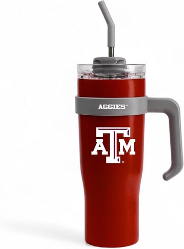 شركة الذاكرة | مرخص NCAA 40oz Color Tumbler Slim Tumbler مع قش ومقبض in Saudi Arabia