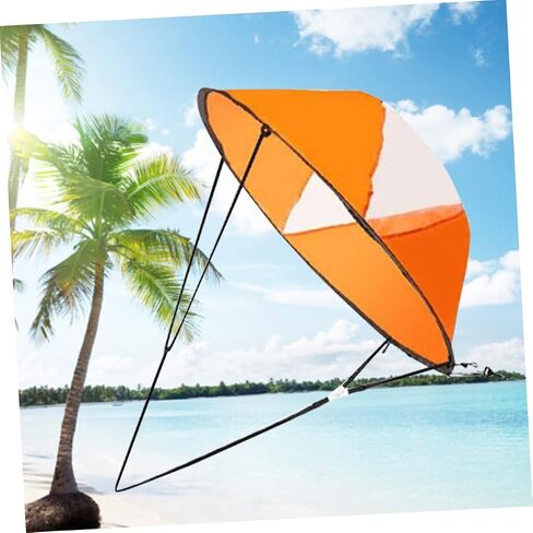 BESPORTBLE 1Pcs Foldable Kayak Sail with Clear Window, Portable PVC Downwind Wind Paddle for Canoe, Kayak, Inflatable Boats, Uv Protection, Easy Setup, 42.51x42.51 Inch (Orange) in Saudi Arabia