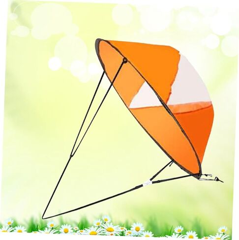 BESPORTBLE 1Pcs Foldable Kayak Sail with Clear Window, Portable PVC Downwind Wind Paddle for Canoe, Kayak, Inflatable Boats, Uv Protection, Easy Setup, 42.51x42.51 Inch (Orange) in Saudi Arabia
