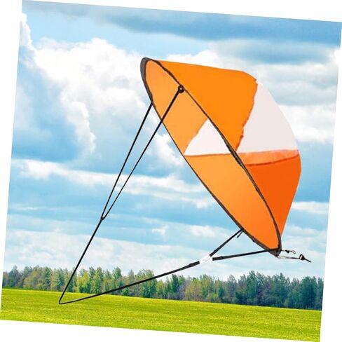 BESPORTBLE 1Pcs Foldable Kayak Sail with Clear Window, Portable PVC Downwind Wind Paddle for Canoe, Kayak, Inflatable Boats, Uv Protection, Easy Setup, 42.51x42.51 Inch (Orange) in Saudi Arabia