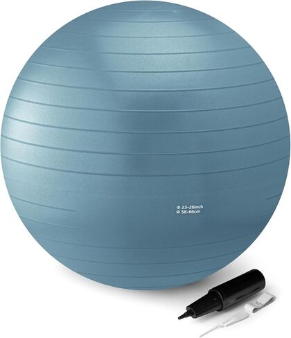 Amazon Basics Anti-Burst Exercise Ball with Pump, 23-26" Diameter in Saudi Arabia