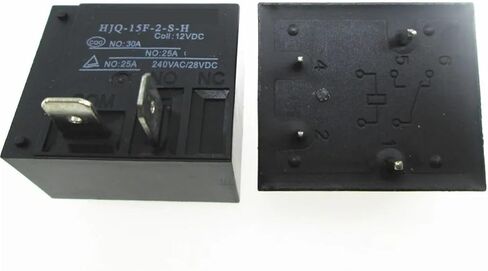 12V Relay HJQ-15F-2-S-H 12VDC HJQ15F2SH 12VDC DC12V 12V 30A 240VAC 4PIN 10PCS in Saudi Arabia