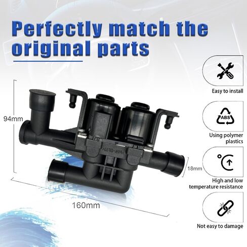 Heater Control Valve Solenoid Fits （2004–2018） BMW X5 E53 E70 F15,（2008-2019） X6 E71 F16 – HVAC Coolant Flow Regulator – Replaces 64116910544, 1147412166, SK416008, 701-005 in Kuwait