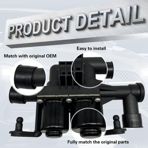 Heater Control Valve Solenoid Fits （2004–2018） BMW X5 E53 E70 F15,（2008-2019） X6 E71 F16 – HVAC Coolant Flow Regulator – Replaces 64116910544, 1147412166, SK416008, 701-005 in Kuwait