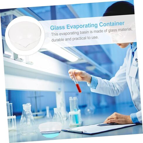 حوض Gleavi Glass المتبخر مع طبق خلط مستدير SPOUT لاستخدام المنزل في المختبر أداة مختبر قابلة لإعادة الاستخدام لقياس المكونات وتخزينها in Saudi Arabia