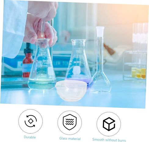 حوض Gleavi Glass المتبخر مع طبق خلط مستدير SPOUT لاستخدام المنزل في المختبر أداة مختبر قابلة لإعادة الاستخدام لقياس المكونات وتخزينها in Saudi Arabia