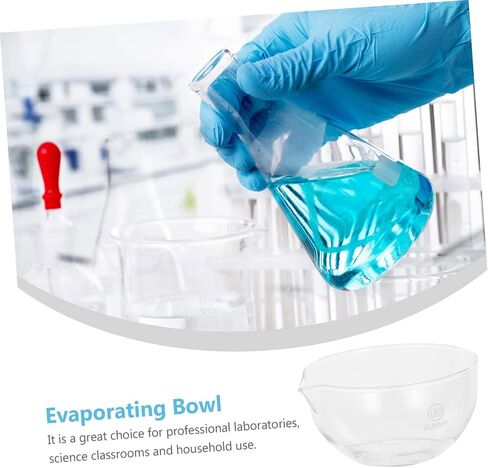 Flat Bottom Glass Evaporating Dish with Spout 500ml Round Laboratory Evaporating Basin for Mixing and Pouring in Saudi Arabia