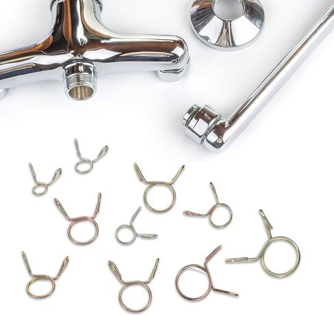 HEALLILY 120pcs Spring Hose Clamp Kit Water Hose Clamps Tubing Fuel Line Boxed Set for Easy Storage in Saudi Arabia