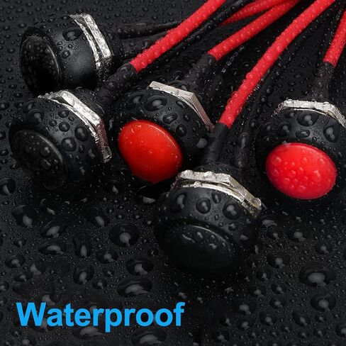 Linkstyle 10Pcs 12mm Momentary Push Button Switch, 1A 250V AC SPST Waterproof Round Switch with Pre-soldered Wire for Automation in Saudi Arabia
