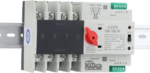 YCQ4-100E/4P 220V AC 8KA DIN RAIL ATS تبديل الطاقة دون انقطاع مزدوج الطاقة التبديل التلقائي 63A 100A (100A) in Saudi Arabia