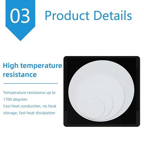 ألومينا السيراميك جولة لوحة العزل ورقة السيراميك الألومينا للملحقات الصناعية ، القطر 2.5 سم (سمك: 3 مم (5pcs)) in Kuwait