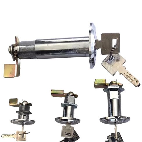 Extended Type Safe Deposit Box Cam Lock Cylinder 80mm 90mm Super Encryption Key Safe Class 1Pcs(60mm K) in Kuwait