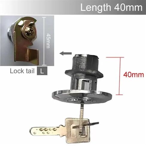 Extended Type Safe Deposit Box Cam Lock Cylinder 80mm 90mm Super Encryption Key Safe Class 1Pcs(60mm K) in Kuwait