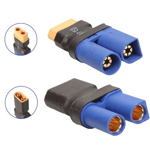 XT60 to EC3 Plug Adapter, EC3 Male to XT60 Female Plug & EC3 Female to XT60 Male Plug for RC FPV Drone Car Lipo NiMH Battery Charger ESC (4 Pack) in Saudi Arabia