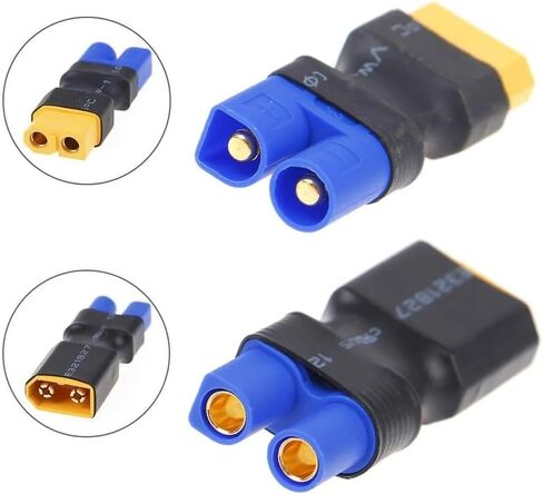XT60 to EC3 Plug Adapter, EC3 Male to XT60 Female Plug & EC3 Female to XT60 Male Plug for RC FPV Drone Car Lipo NiMH Battery Charger ESC (4 Pack) in Saudi Arabia
