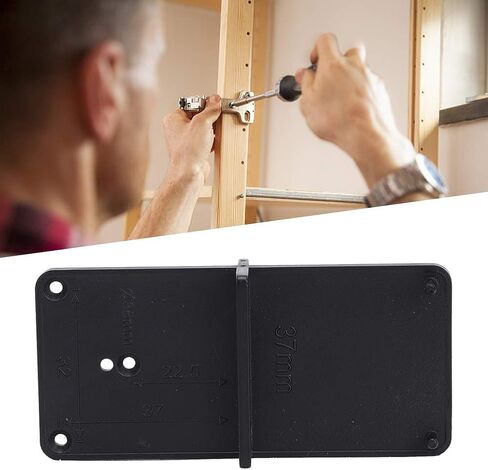 2 pcs Hole Locator, Hinge Hole Locator Drilling Guide Black Woodworking Tool 2pcs Lightweight Portable for Door Installation in Saudi Arabia