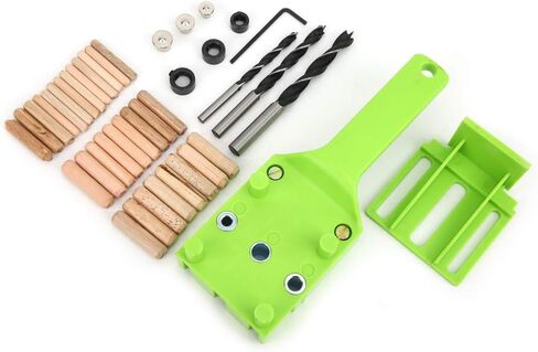 41 PCS DOWELING JIG Woodworking Grading Guide Sweard Guide With 6/8/10mm Hole Drill Bit Kit ، لمشاريع الأعمال الخشبية الاحترافية in Saudi Arabia