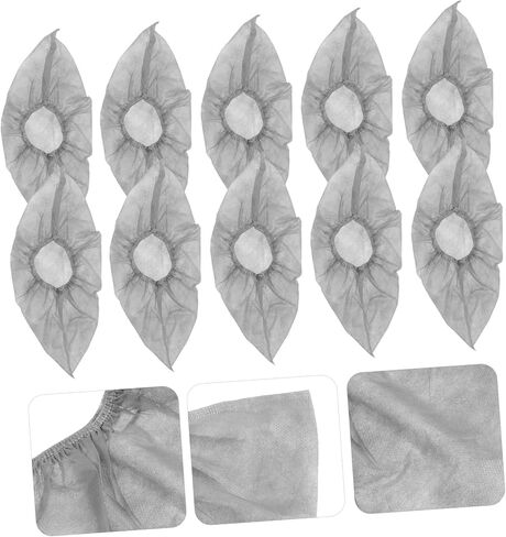 Gleavi 100pcs الأحذية غير المنسوجة يغطي حماة الحذاء السميكة الاستخدام الداخلي استخدام الرمادي للبالغين مريح مناسب in Saudi Arabia