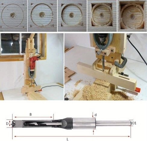 6/8/12.5mm HSS Square Hole Bit Bit Bit Steel Merting Adming Drilling Craving Woodworking Tools (12.5mm) in Saudi Arabia