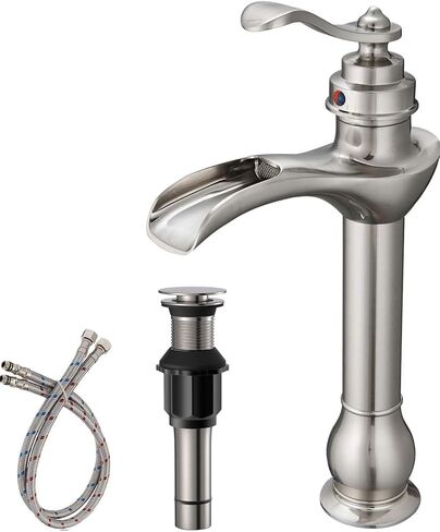 BWE الوعاء بالوعة صنبور صنبور الحمام البرونزي فرك مع مجموعة الصرف المنبثقة وخرطوم الإمداد بمقبض واحد فتحة واحدة الحمام الحمام الخلاط الغرور الخلاط الصنبور طويل القامة in Kuwait