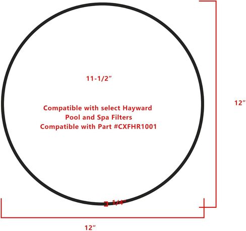 مرشحات البلياردو مرشحات رأس O-Ring CXFHR1001 12in حلقة مطاطية النتريل O-Ring بديل متوافق مع Hayward CXFHR1001 RGX45G in Kuwait