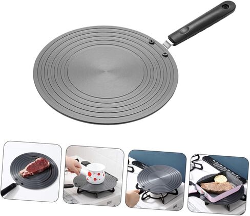 Cabilock Thermal Conductive Plate Induction Hob Converter Plate Heat Diffuser for Gas Stove Removable Handle Cookware in Kuwait