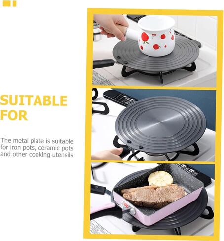 Cabilock Thermal Conductive Plate Induction Hob Converter Plate Heat Diffuser for Gas Stove Removable Handle Cookware in Kuwait