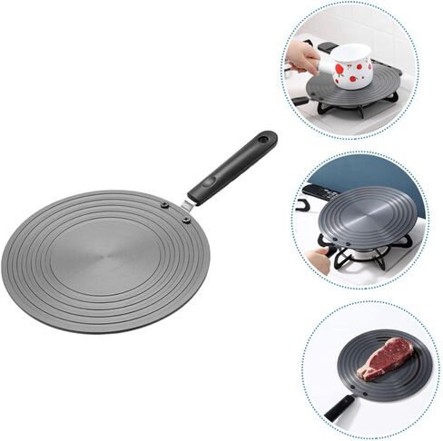 Cabilock Thermal Conductive Plate Induction Hob Converter Plate Heat Diffuser for Gas Stove Removable Handle Cookware in Kuwait