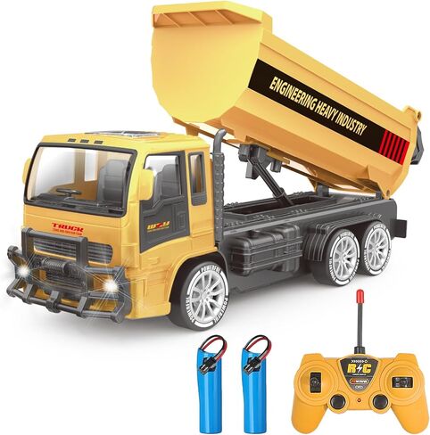 Remote Control Excavator Toys for Boys, RC Excavator Toy for Boys 3 4 5 6 7 8 Year Old Kids Christmas Birthday Gift，RC Digger Truck Construction Vehicles with Metal Shovel & Light in Saudi Arabia