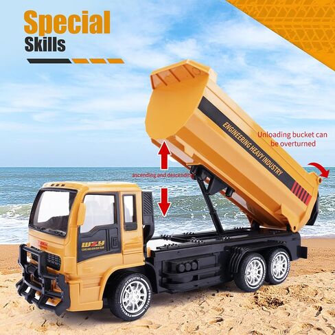 Remote Control Excavator Toys for Boys, RC Excavator Toy for Boys 3 4 5 6 7 8 Year Old Kids Christmas Birthday Gift，RC Digger Truck Construction Vehicles with Metal Shovel & Light in Saudi Arabia