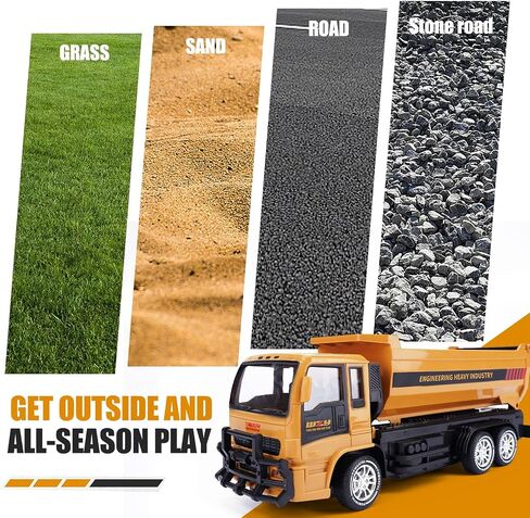 Remote Control Excavator Toys for Boys, RC Excavator Toy for Boys 3 4 5 6 7 8 Year Old Kids Christmas Birthday Gift，RC Digger Truck Construction Vehicles with Metal Shovel & Light in Saudi Arabia