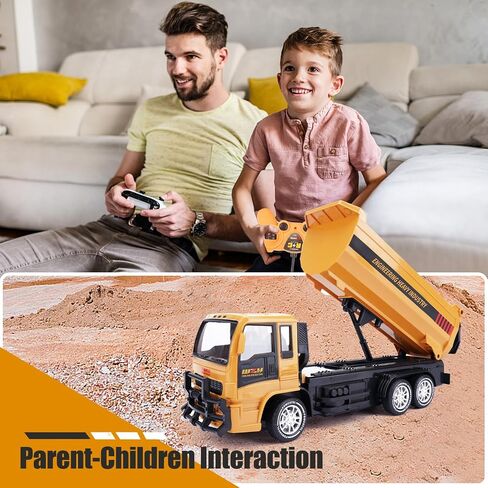 Remote Control Excavator Toys for Boys, RC Excavator Toy for Boys 3 4 5 6 7 8 Year Old Kids Christmas Birthday Gift，RC Digger Truck Construction Vehicles with Metal Shovel & Light in Saudi Arabia