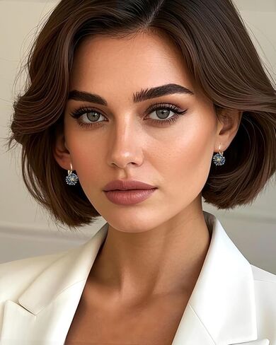 Vintage Gold Flower Birthstone Earrings - Hypoallergenic Leverback Floral Earrings, Trendy Jewelry Gift for Women in Saudi Arabia