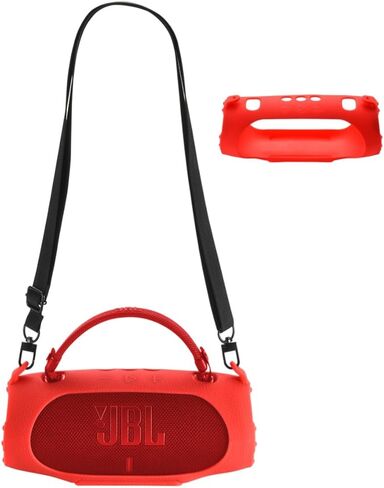 Silicone Case Compatible with JBL Charge 6 Portable Bluetooth Speaker Cover, Subwoofer Resistant Drop Crash, Mountaineering Hiking Outdoor Travel Carrying for JBL Charge6 case (Blue) in Kuwait