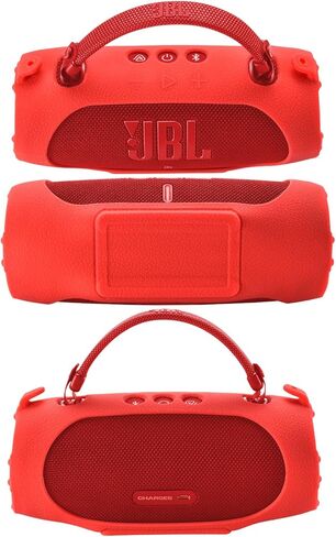 Silicone Case Compatible with JBL Charge 6 Portable Bluetooth Speaker Cover, Subwoofer Resistant Drop Crash, Mountaineering Hiking Outdoor Travel Carrying for JBL Charge6 case (Blue) in Kuwait