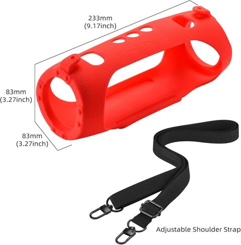 Silicone Case Compatible with JBL Charge 6 Portable Bluetooth Speaker Cover, Subwoofer Resistant Drop Crash, Mountaineering Hiking Outdoor Travel Carrying for JBL Charge6 case (Blue) in Kuwait