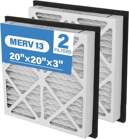 20x20x3 MERV 13 Pleated Air Filter Compatible with Zephyr VGF Series 20x20x3 Whole Home Return Air Grille Filter, MERV-13 Air Filtration System Grille Filters 2 Pack, Actual Size 18-3/8 × 18-3/8 × 3" in Saudi Arabia