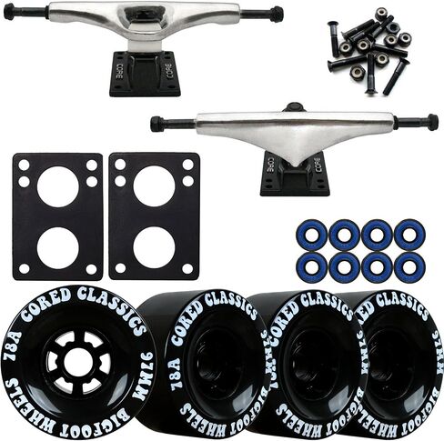 TGM Skateboards Core 6.0 Raw Longboard Trucks Wheels Package Bigfoot 97mm Cored Classics Black in Saudi Arabia
