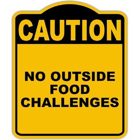 لا يوجد تحديات خارجية خارجية تحذير علامة مركب من الألومنيوم الأسود الصفراء 8.5 × 10 بوصات in Kuwait