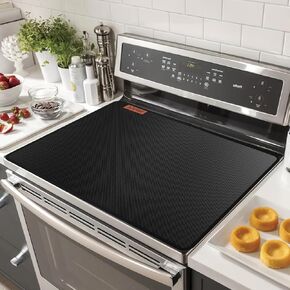 أغطية سطح الموقد للحصول على حصيرة موقد كهربائي ، حصيرة مقاومة للحرارة للزجاج Cooktop مزدوج الجوانب مقاوم للماء مقاوم للماء 30 × 21 بوصة أسود in Kuwait