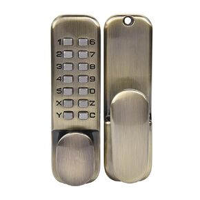 Zinc Alloy Keyless Door Lock Mechanical Combination Lock Safety Door Lock Code Lock for Home Handle Door Hardware 3 Color 1Pcs(Gold) in Kuwait