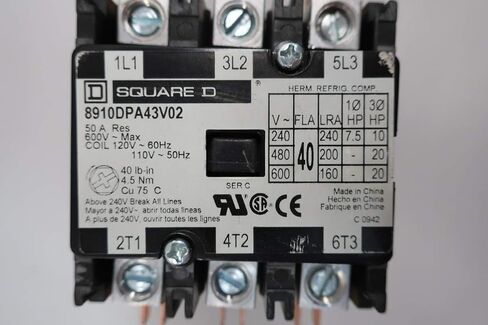 Square D 8910DPA43V02 الموصل 120V-AC 50A AMP 20HP SER C in Kuwait