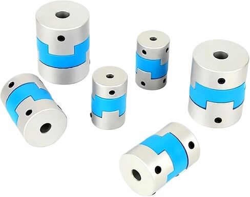 D63L47 Aluminum Alloy Cross Slider Coupling Adjustment Eccentric Screw Motor Clamping Large Angle Cross Type Coupling 1Pcs(14x17) in Saudi Arabia