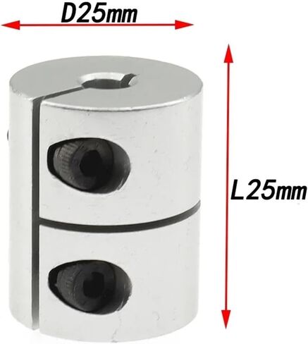 D25L25 F Rigid Shaft Coupler Clamp Stepper Servo Motor Coupling 3D Printer Parts 3/4/5/6/6.35/8/10 1Pcs(8X8) in Saudi Arabia