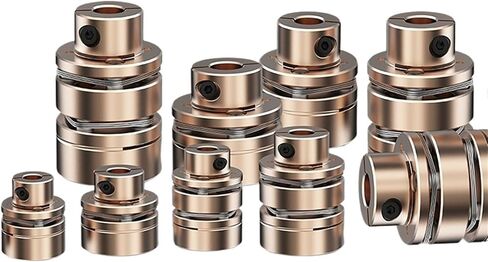LED1-B-D40L35 LED2-B-D40L50 Flange Coupling LED D40L35/50 Flexible Motor Shaft Coupler Aluminium Diaphragms Universal Joint for 3D Printer 1Pcs(LED2-B-D40L50-6X8) in Kuwait