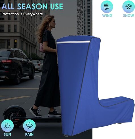 Electric Scooter Cover,1680D Heavy Duty Waterproof and Dustproof Oxford Cloth, UV Resistant & Anti-Scratch, Includes Storage Pouch,A Better Fitting Electric Scooter Cover (45x8x47) in Saudi Arabia