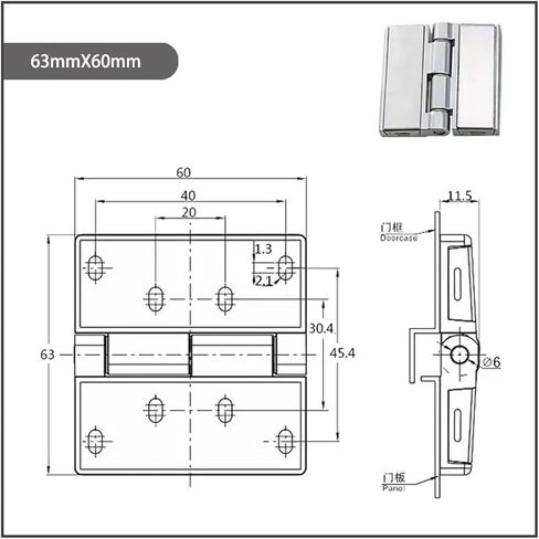 سبيكة الزنك إكسسوارات مفصلي الثقيلة 1pcs (104mmx100mm) in Kuwait