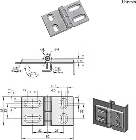 Zinc Alloy Asymmetric Cabinet Door Hinge 1Pcs in Saudi Arabia